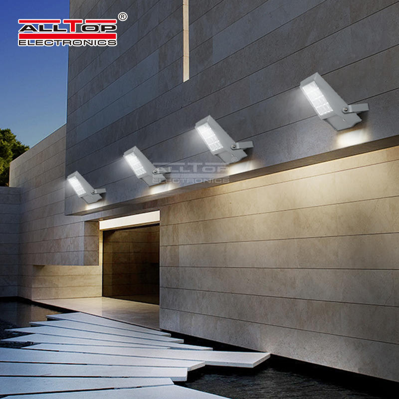ALLTOP High lumen basketball court lighting ip65 waterproof outdoor 8w 12w led solar flood light