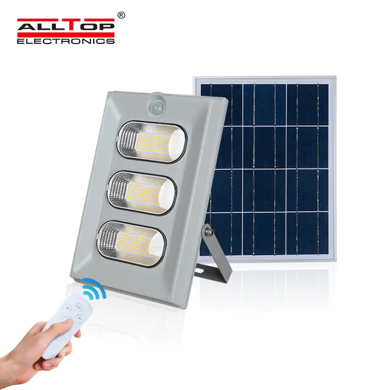 ALLTOP Hot selling super bright remote control ip66 waterproof outdoor SMD 50w 100w 150w solar led floodlight