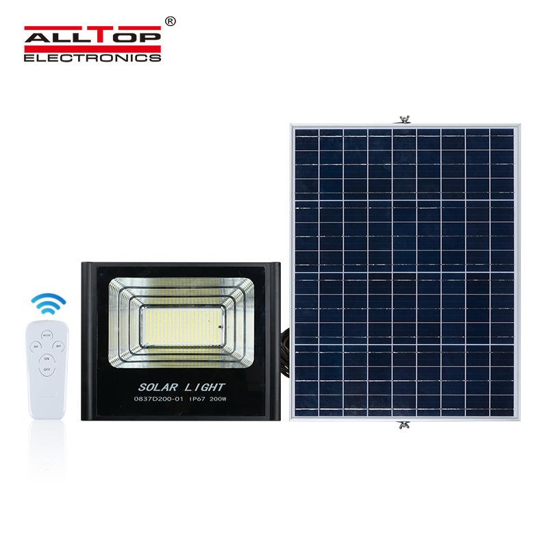 ALLTOP High quality photocell outdoor IP65 50w 100w 150w 200w led solar flood light price