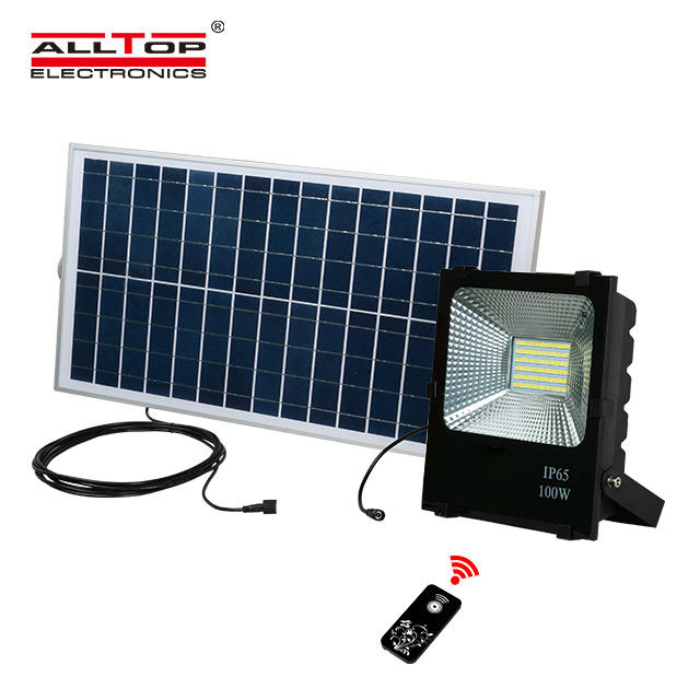 High quality dimmable automatically on outdoor waterproof ip65 10 20 30 50 100 w solar sensor led floodlight