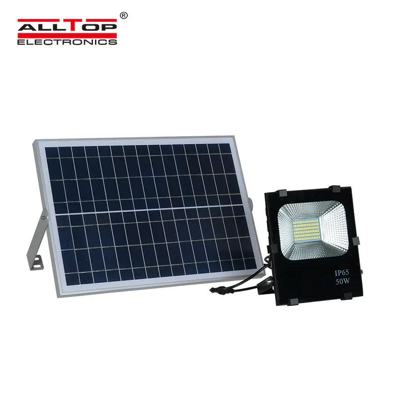 ALLTOP Super bright energy saving aluminum ip65 outdoor waterproof 10 20 30 50 100 w solar led flood light
