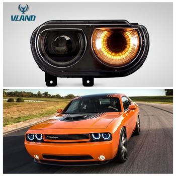 VLAND factory accessory for car headlight for Challenger LED Headlight 2008-2014 for Challenger headlamp with moving turn signal