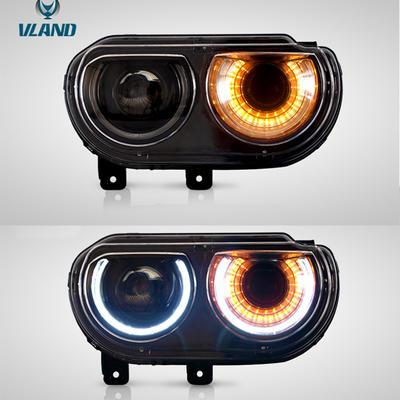 Vland factory for Challenger headlight for 2008-2013-2014 for Challenger LED head lamp turn signal with sequential indicator