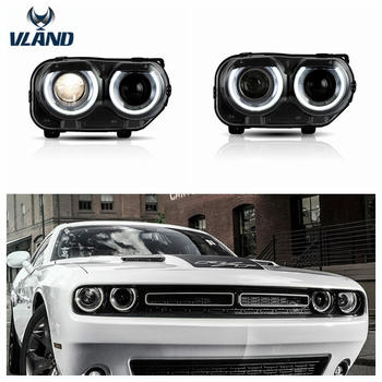 VLAND manufacturer for auto car head light for Challenger LED Headlight 2015-up for Challenger headlamp with moving turn signal