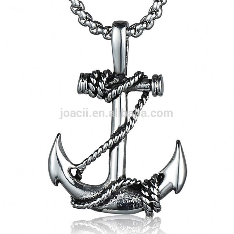 Joacii Custom Design Boat Anchor Style Stainless Steel Pendant Jewelry for Men