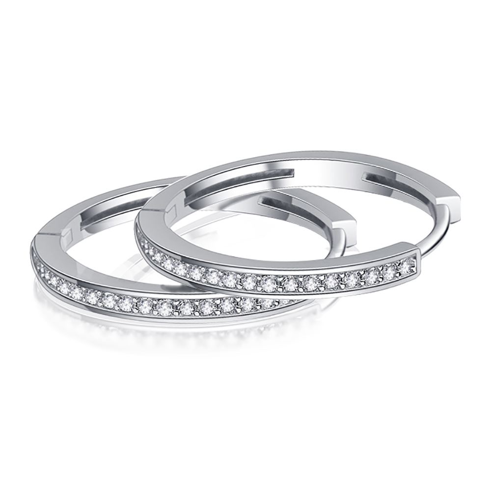 Fashion silver jewelry Cubic Zirconia hoop silver925 earring