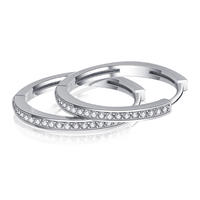 Fashion silver jewelry Cubic Zirconia hoop silver925 earring