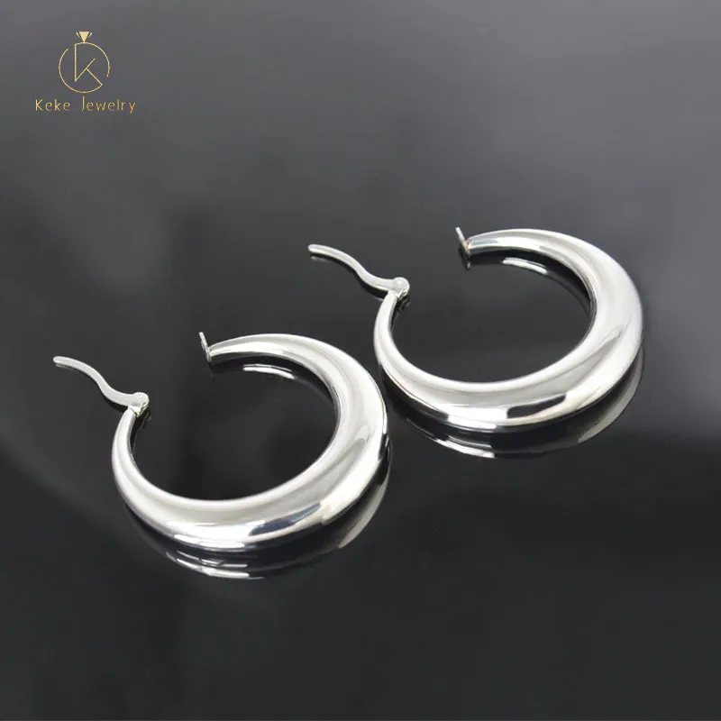 Women's Stainless Steel Gold Plated Earrings Jewelry EH-064
