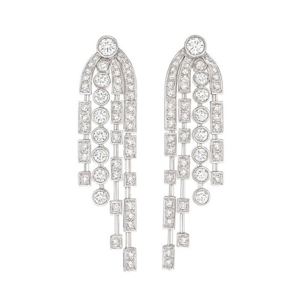 Lovely gemstone jewelry silver wedding souvenirs bridal chandelier earrings