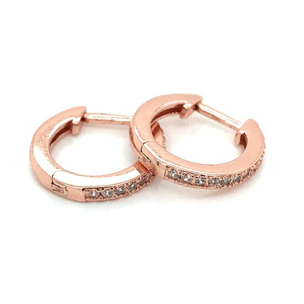 Rose Gold Color Clip On Hoop Earrings Jewelry For Women 2020