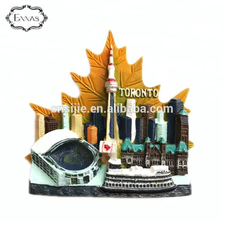 World City Custom Tourist Souvenir 3D Polyresin Fridge Magnets