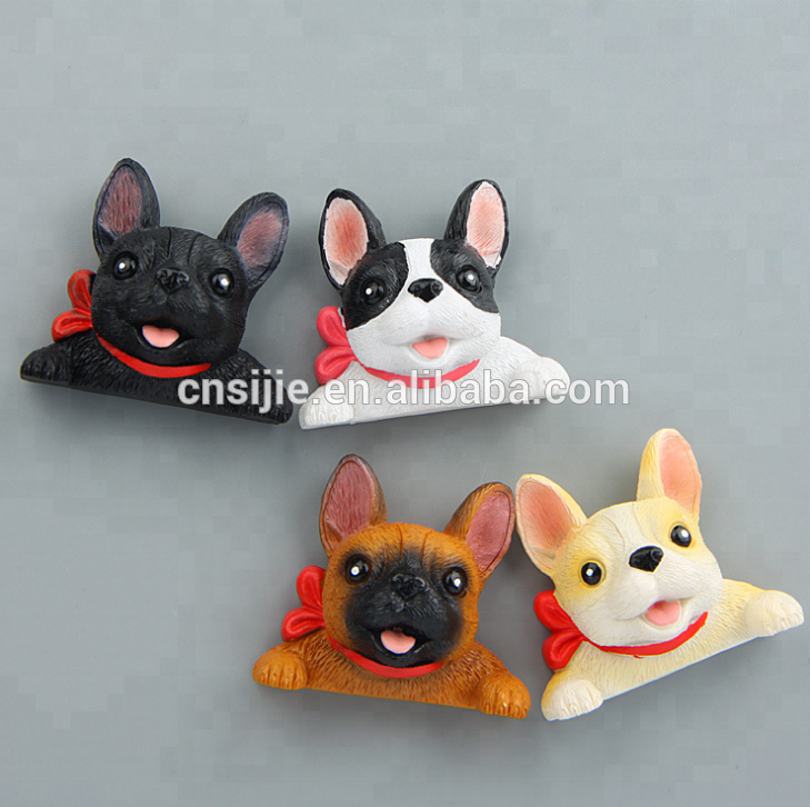 Custom 3D resin Animal dog fridge magnets for souvenir