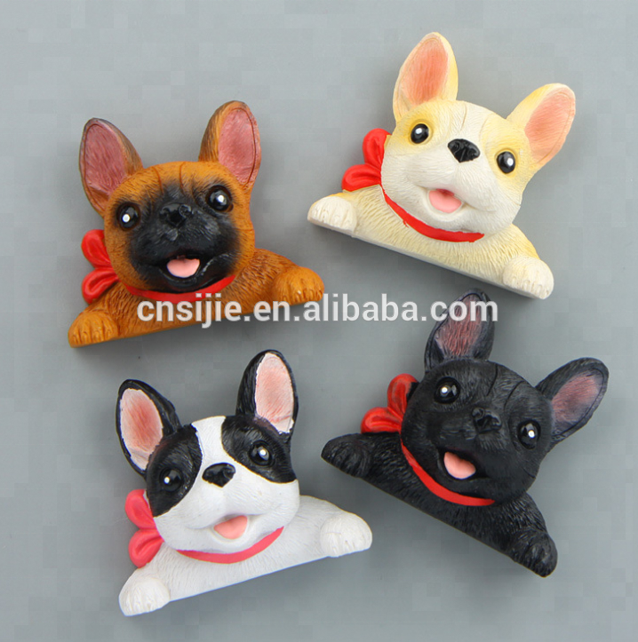 Custom 3D resin Animal dog fridge magnets for souvenir