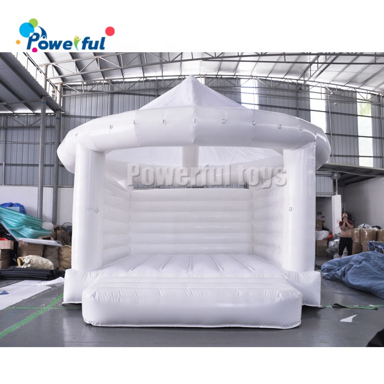 Kids inflatable white bouncy castle bounce house bouncer for wedding