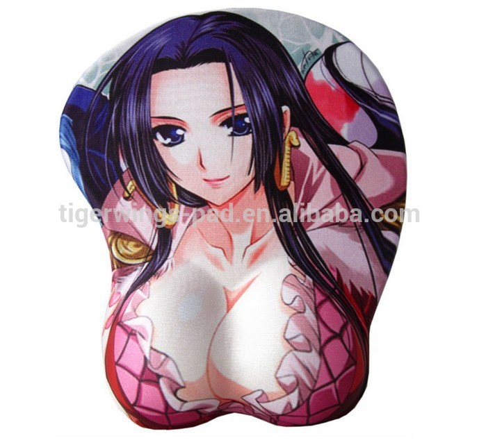Tigerwings sexy girl breast anime mouse pad with hand rest