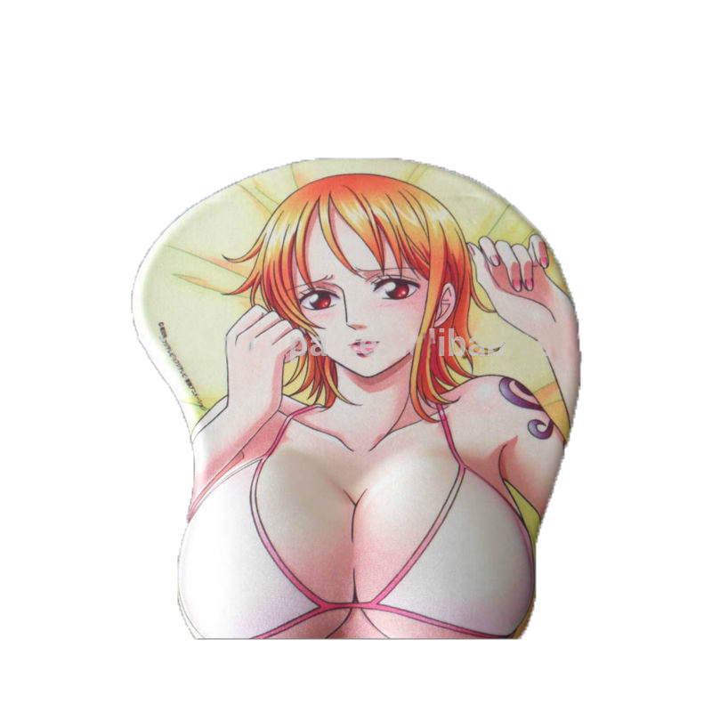 Sexy cartoon girls pictures breast silicon mouse pad manufactory