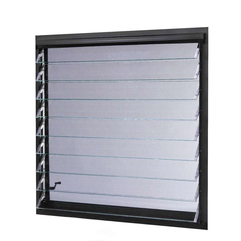 Aluminium glass louver with 5mm single tempered glass