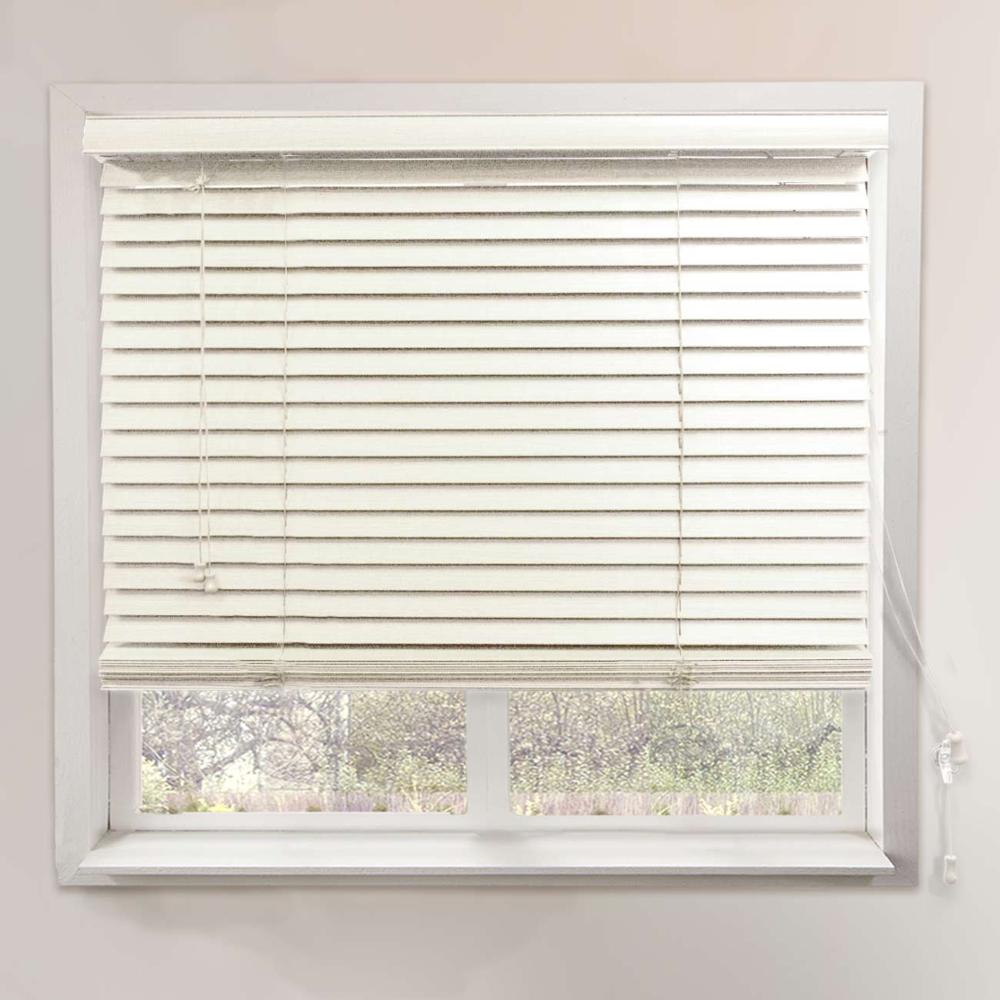 Popular Natural Faux Wood Blinds for Windows Conveniently Adjustable