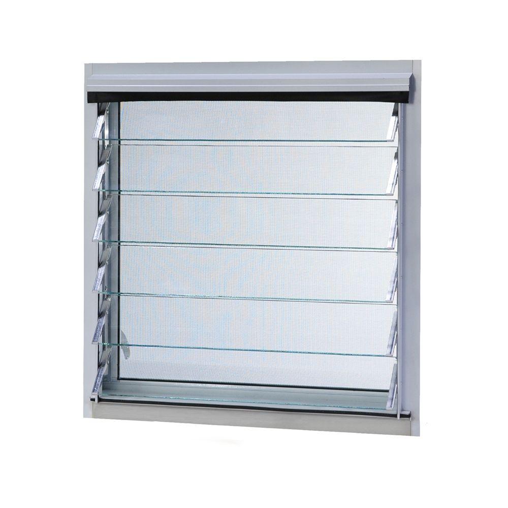 Aluminium frame adjustable wind resistant glass louver
