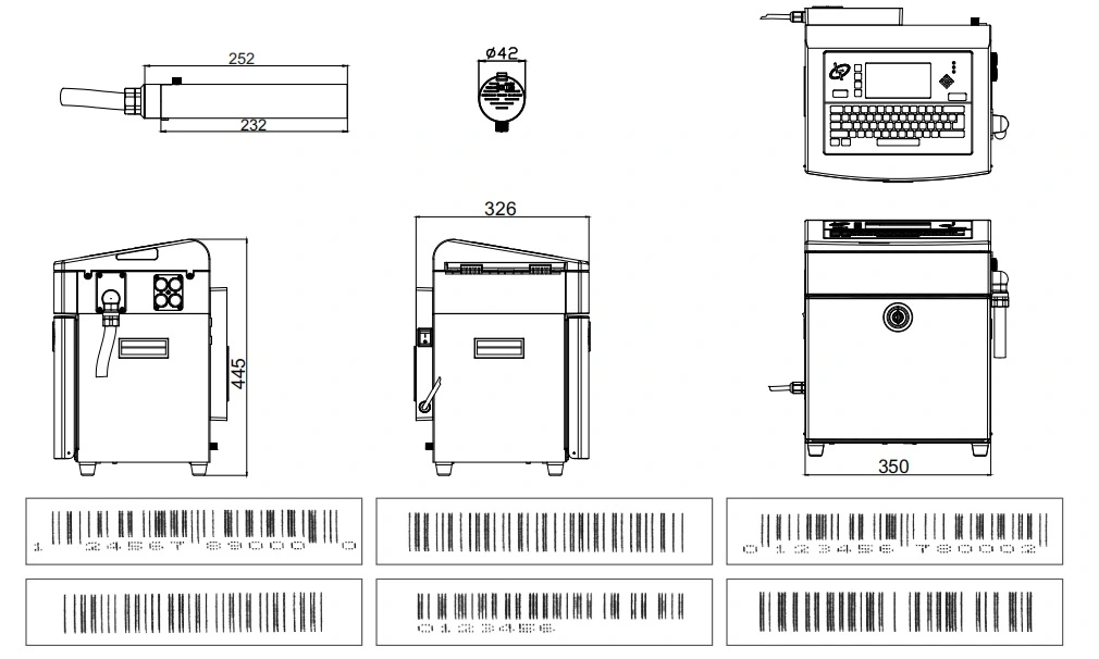 Lead Tech Lt710 1d Barcode Continuous Cij Inkjet Printer