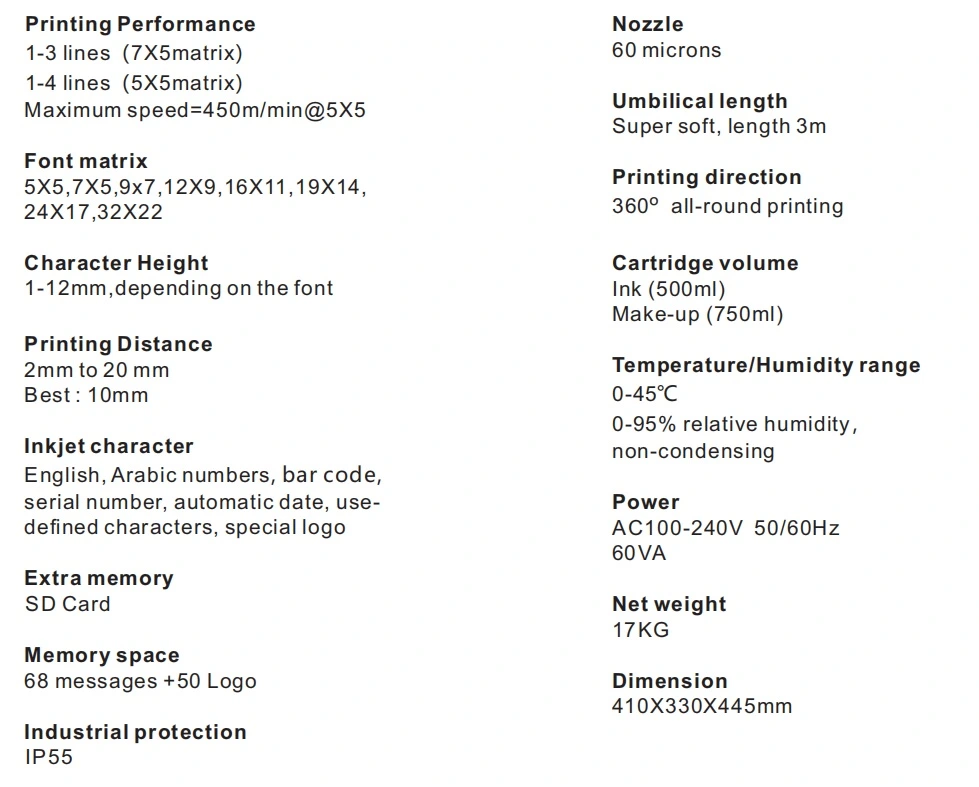 Lead Tech Lt710 Pet Bottle Coding Continuous Cij Inkjet Printer