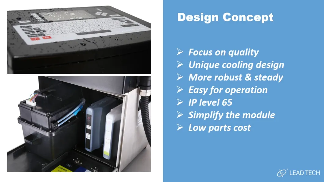 Lead Tech Egg Coding Continuous Cij Inkjet Printer Lt760