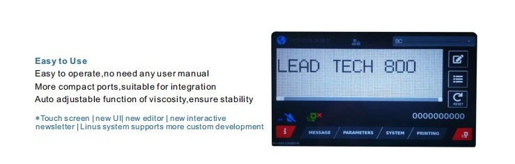 Lead Tech Lt800 Barcode Label Printer Cij Inkjet Printer