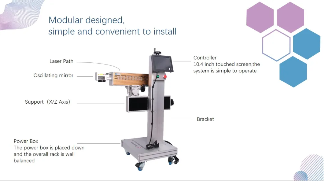 Lt8020c/Lt8030c Coding Machine Laser Marking Printer Metal Steel