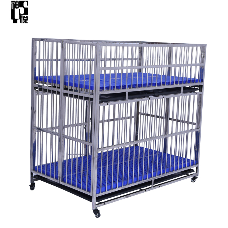 Cheap Price Two Dryer Foldable Stainless Steel Kennel Cages For Dog