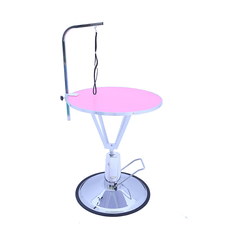 Pink Air Lift Hydraulic Dog Round Grooming Tablepet Table Pink Air Lift Hydraulic Dog Round, Round Grooming Table For Dogs