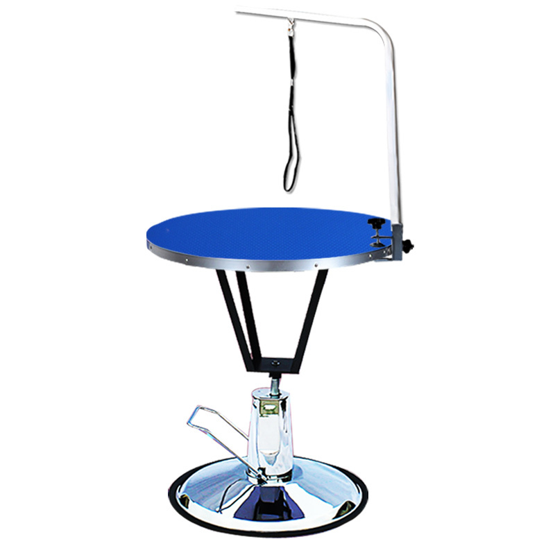 360 Degre Blue Pet Round Hydraulic Grooming Table for pet shower