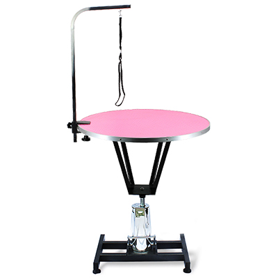 stainless steel lifting Small circular pet grooming table