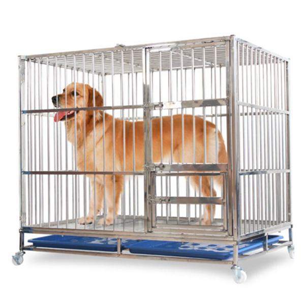Large And Medium-Sized Heavy Duty Kennel Dog Cage With Wheels