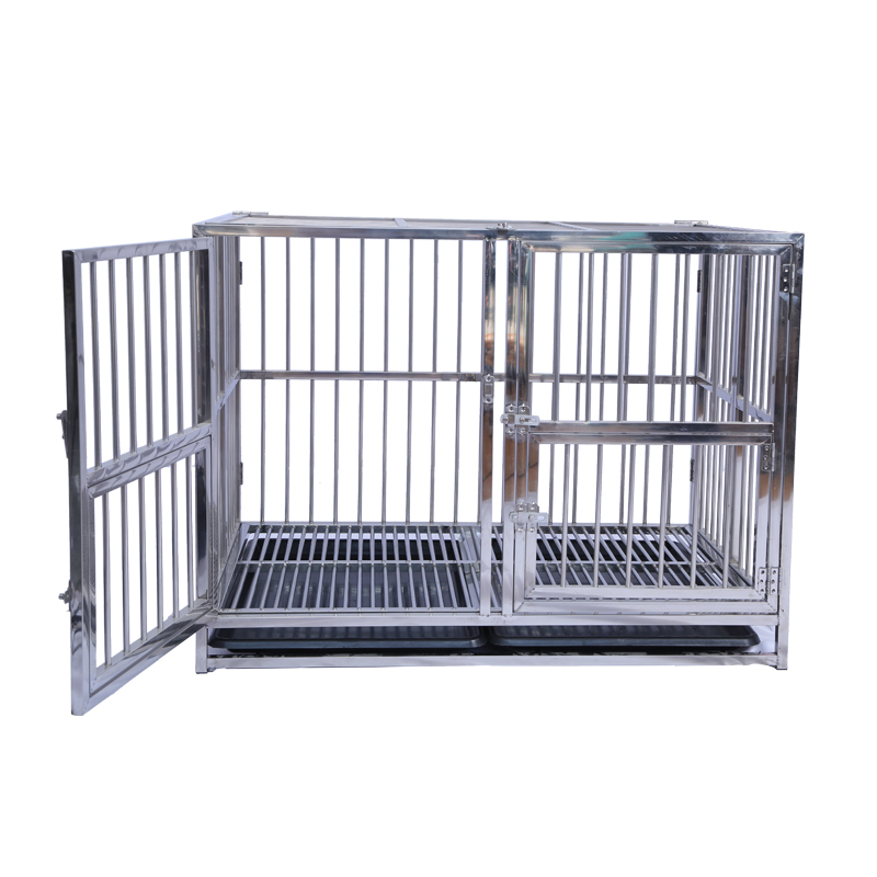 High quality large size metal stainless steel dog cage for pet