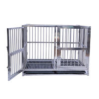 High quality large size metal stainless steel dog cage for pet