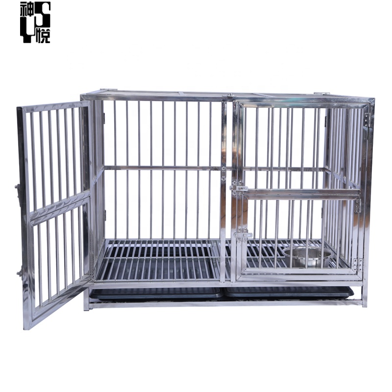 2 doors deluxe folding square heavy duty xxl dog crate