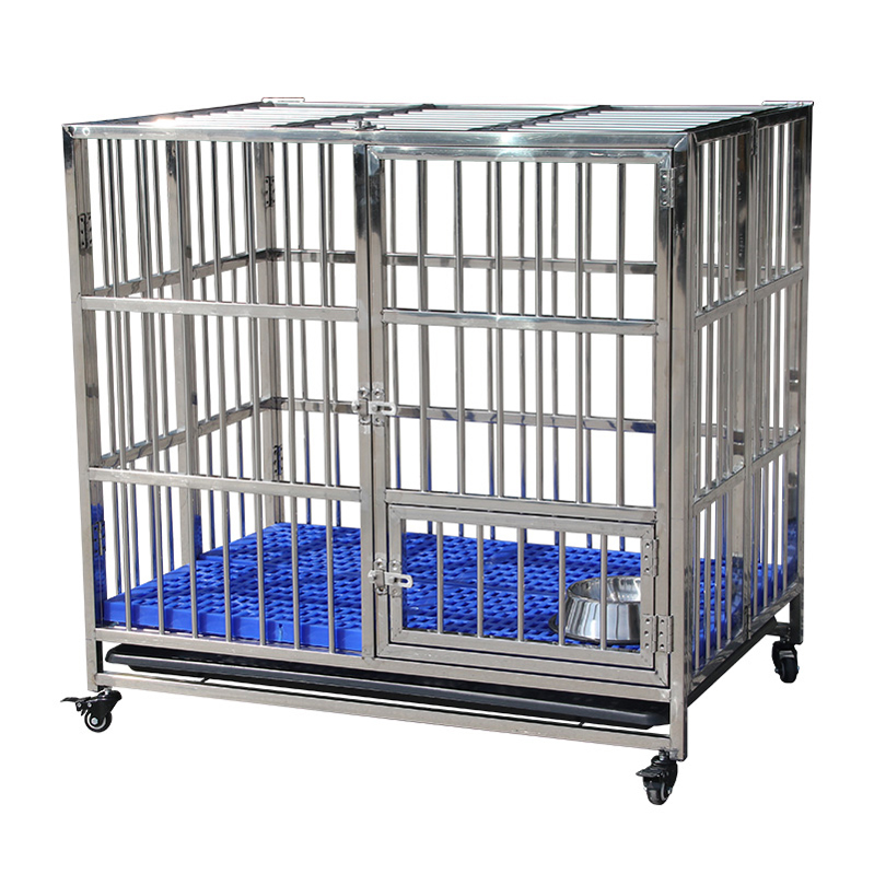 Heavy Duty Extra Large Double wire dog crate foldable dog cage
