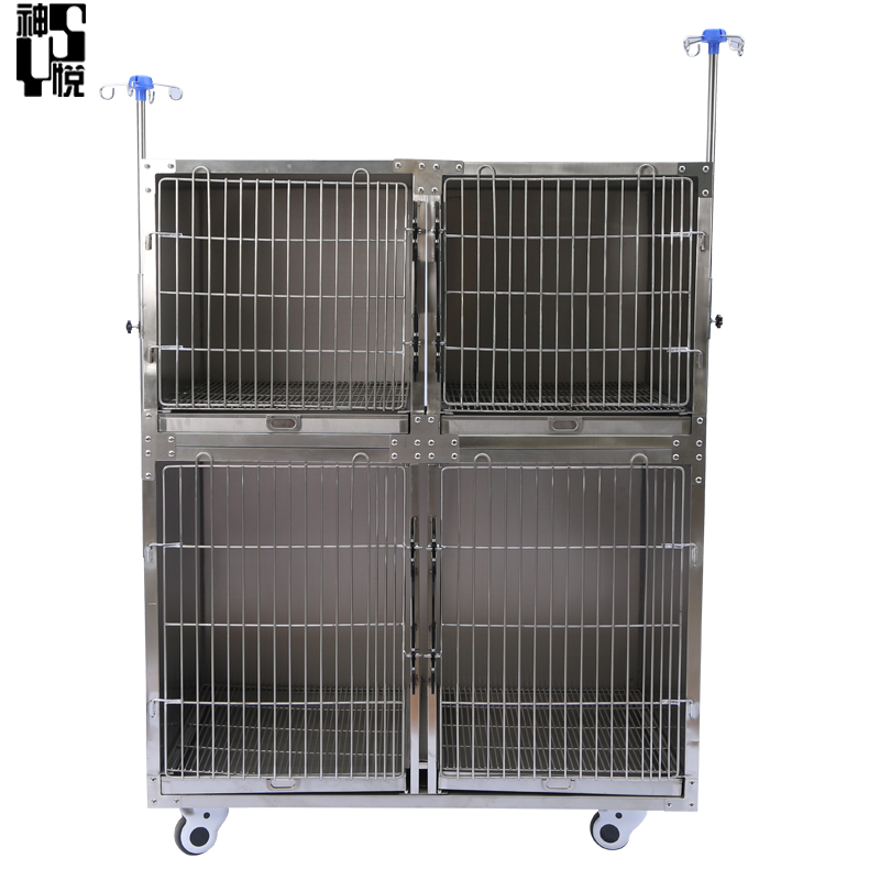 China Manufacturer Stainless Steel Veterinary Pet Hospital Dog Cage