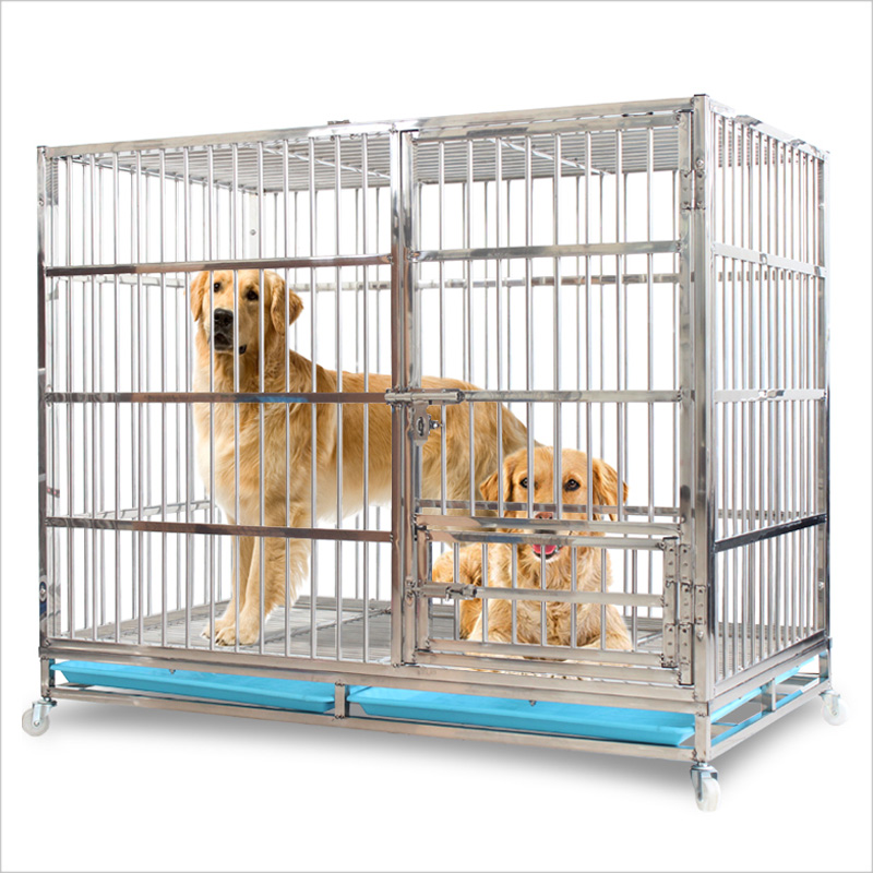 Foldable Large dog house Pet Cage Square Tube Large Dog Crate