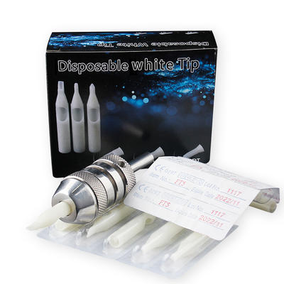 YILONG 50Pcs 9RT Disposable Tattoo Tips white Color 9R tips pre-sterilized Nozzle Tip For 9RL 9RSTattoo needles