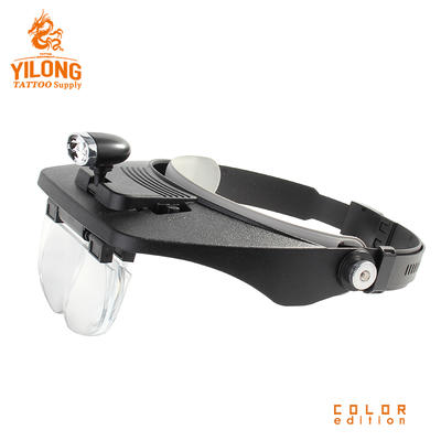 Yilong Head Magnifier Acrylic Lens Specification Led Lights Tattoo Accessory Reading Glass