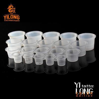 Yilong Hot Sell Tattoo High Quality Sl/M/L/XL size pigment cap plastic ink cap 1000pcs
