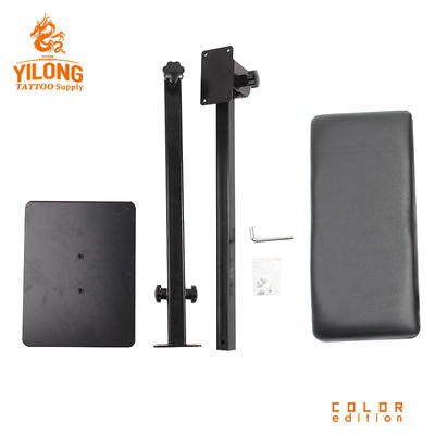 Yilong China Manufacturer Black New Design Square Bottom Arm Rest Portable Adjustable Tattoo Legrest Armrest