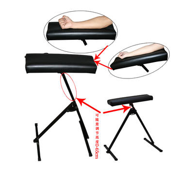 Pro metal Adjustable Portable Tattoo Arm Leg Rest Black,Tattoo Arm&Leg Rest Full Leg Rest Chair