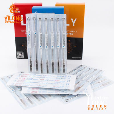 Yilong Professional Top Quality Disposable Tattoo Needles With Blue Dot For Body Art