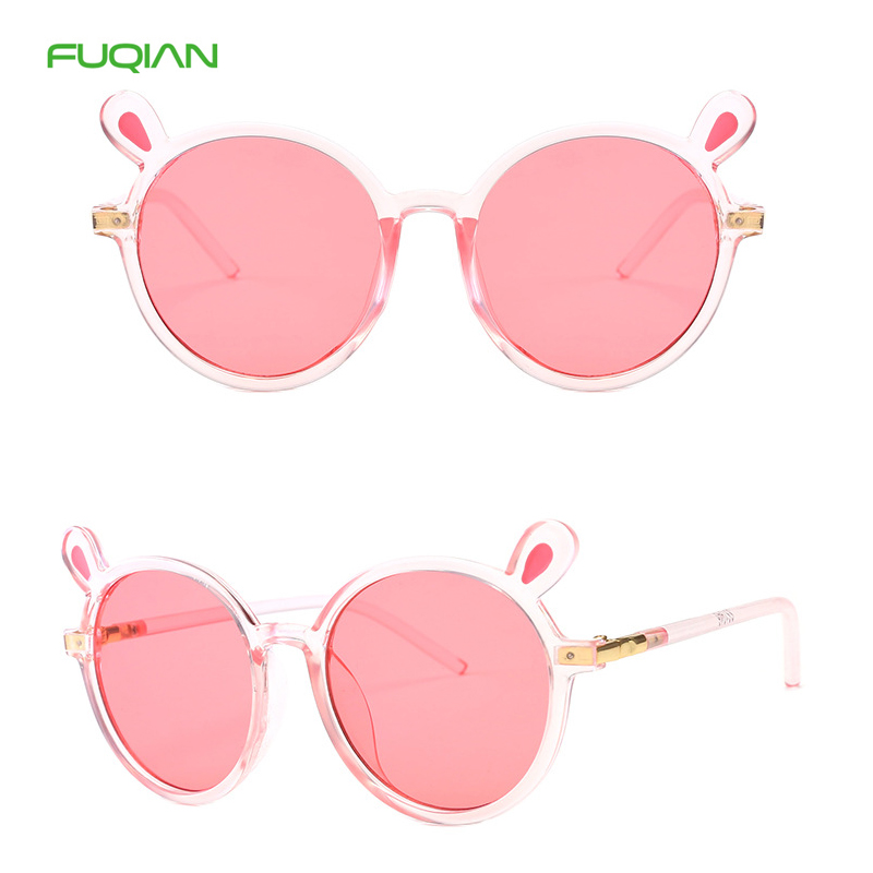 Gafas De Sol Para Ninos 2020 Cute Multi Color Rabbit Ears Round Kids Sunglasses
