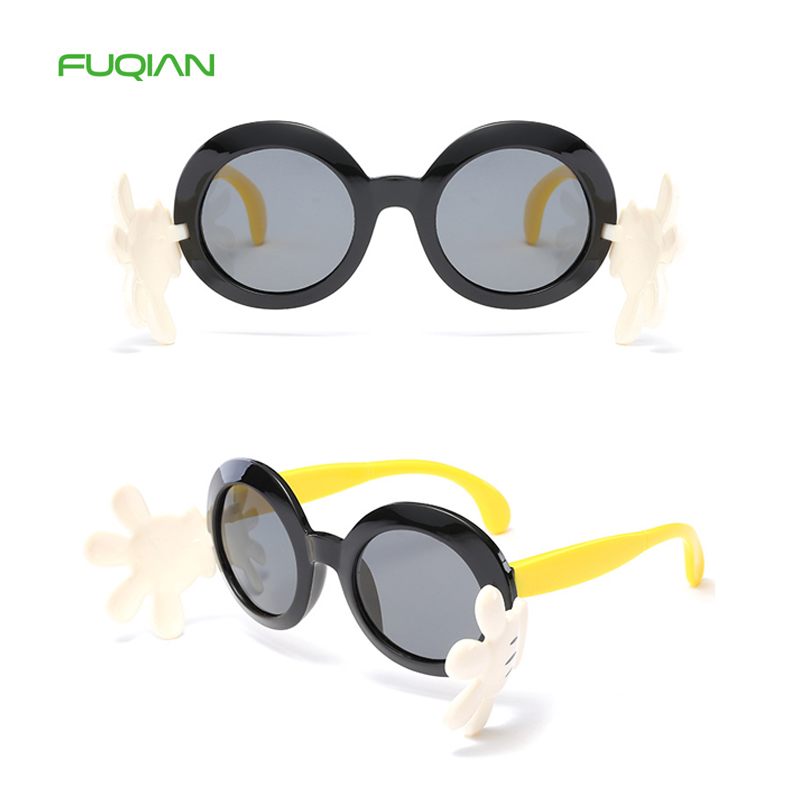 Fashion Newest Sunglasses Cartoon Flip Silica Gel Polarized Kids Sunglasses