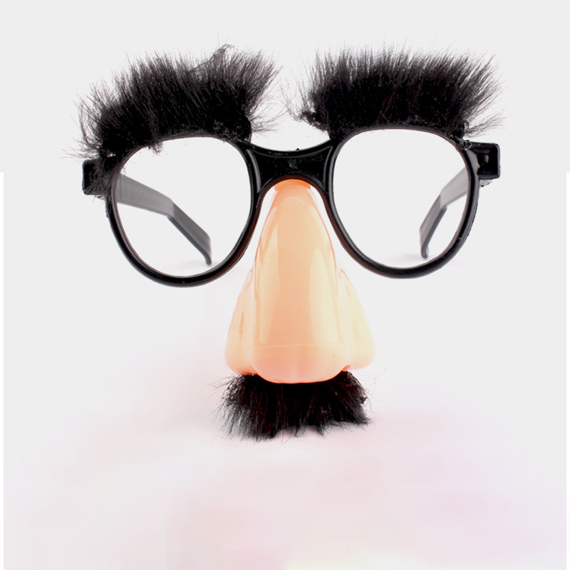 Halloween Decoration Funny Glasses Nose Berad Eyebrow Whole Fool Party Props