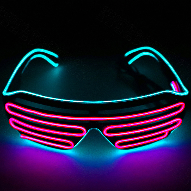 2019 Neon Party EL Wire LED Glasses Light Up Rave Costume Festival DJ Eyeglasses Frames