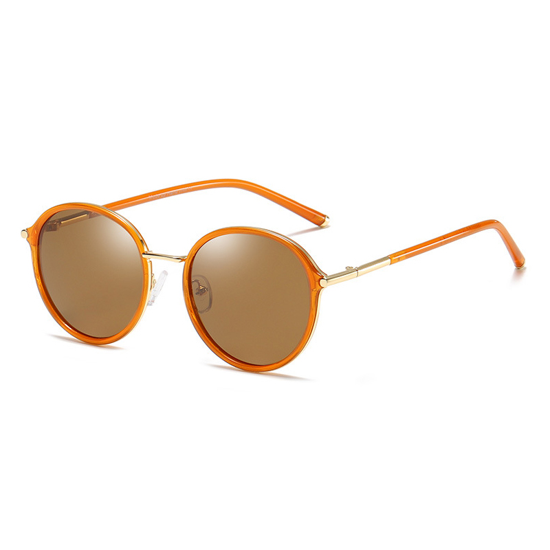 New OEM Metal Shades TAC Eyewear Women Round Frame Polarized Sunglasses